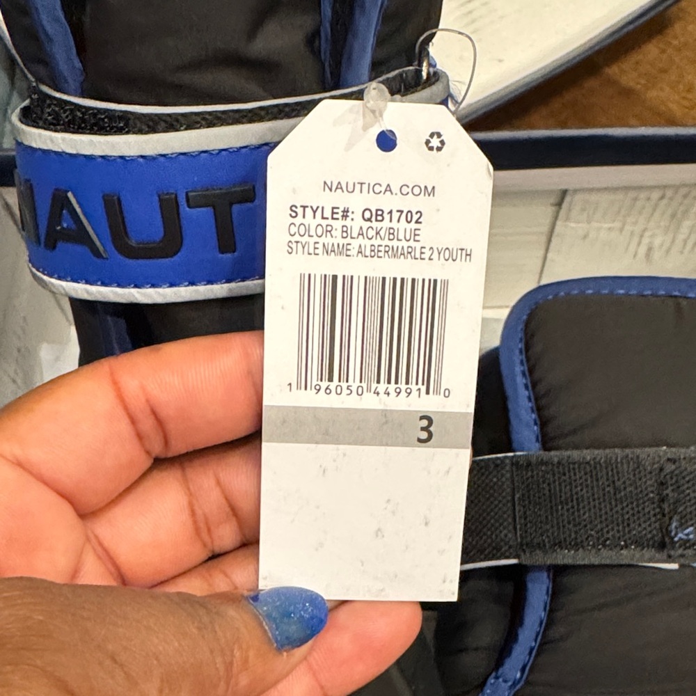 Nautica Black and Blue Youth Sneakers